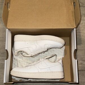 Nike Air Force 1 White Sneakers 1.5Y